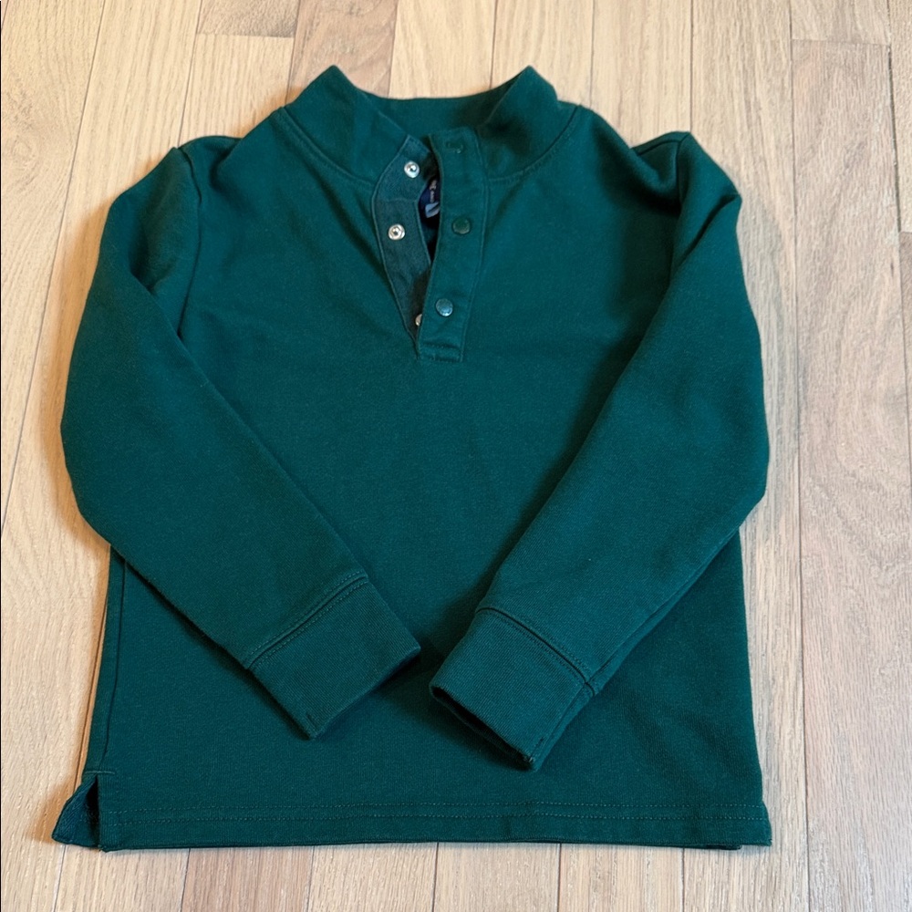 Janie and Jack Deep Green Button Down Shirt